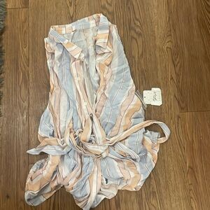 Free People Button Down Striped Top